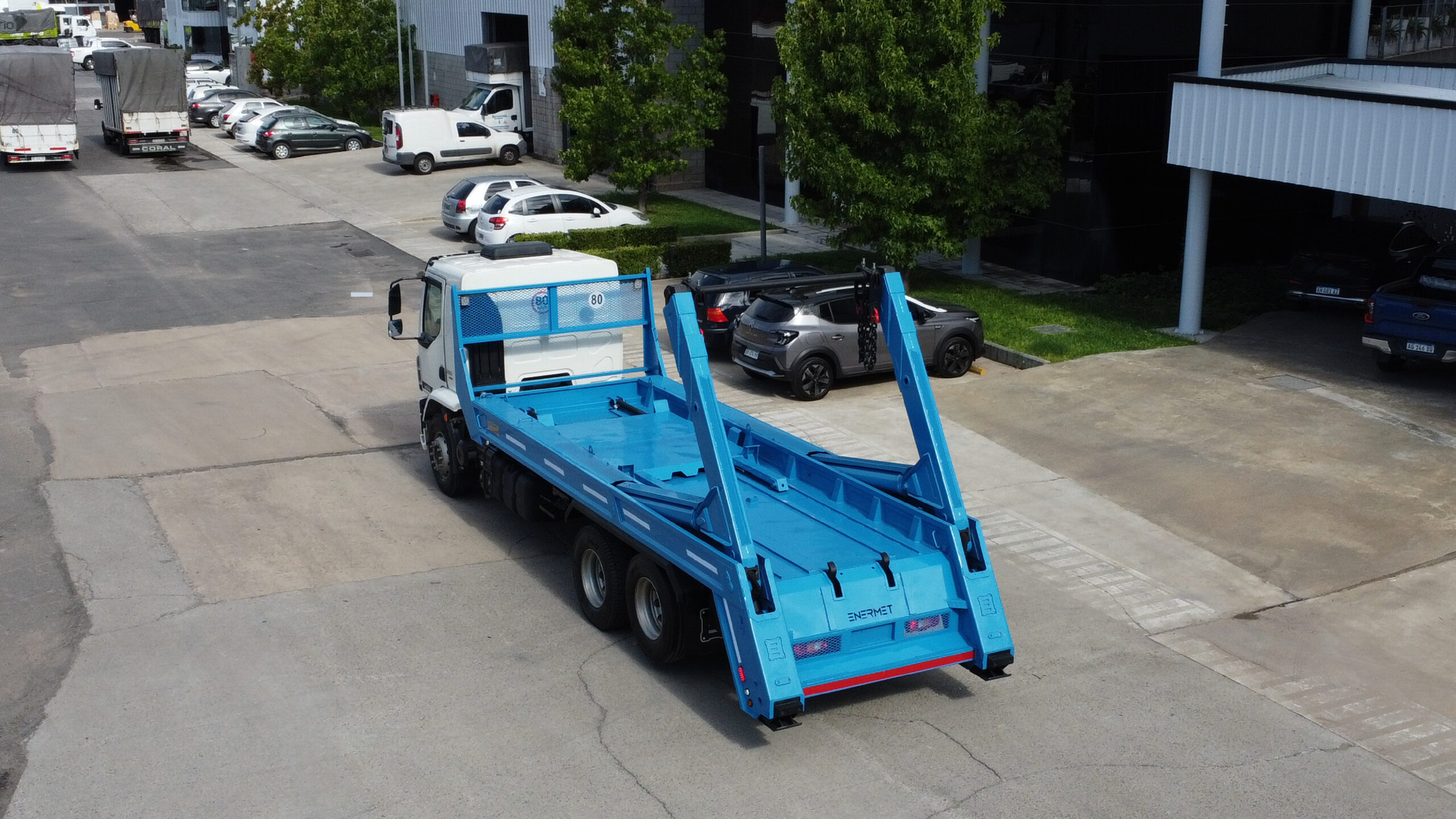 Porta volquetes doble de 5m3